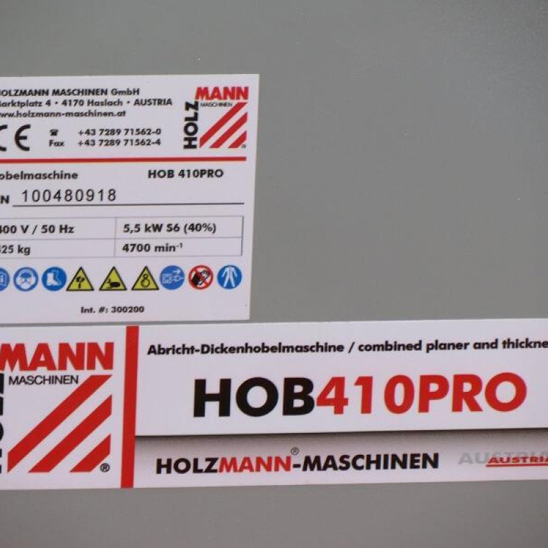 Фугувально-рейсмусовий верстат Holzmann HOB 410PRO Фугувально-рейсмусовий верстат Holzmann HOB 410PRO