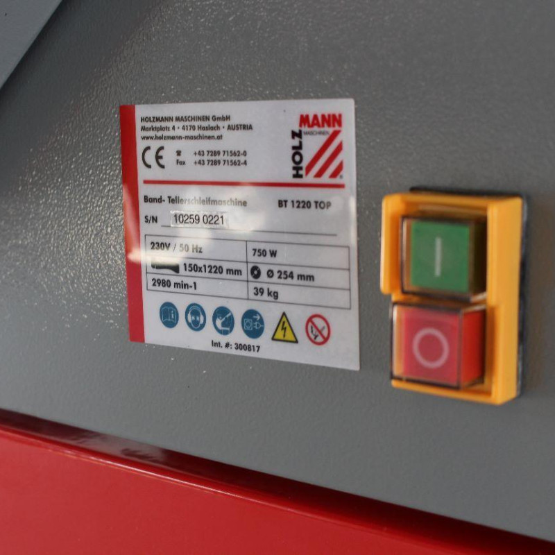 Верстат шліфувальний тарілчасто-стрічковий Holzmann BT 1220TOP Верстат шліфувальний тарілчасто-стрічковий Holzmann BT 1220TOP