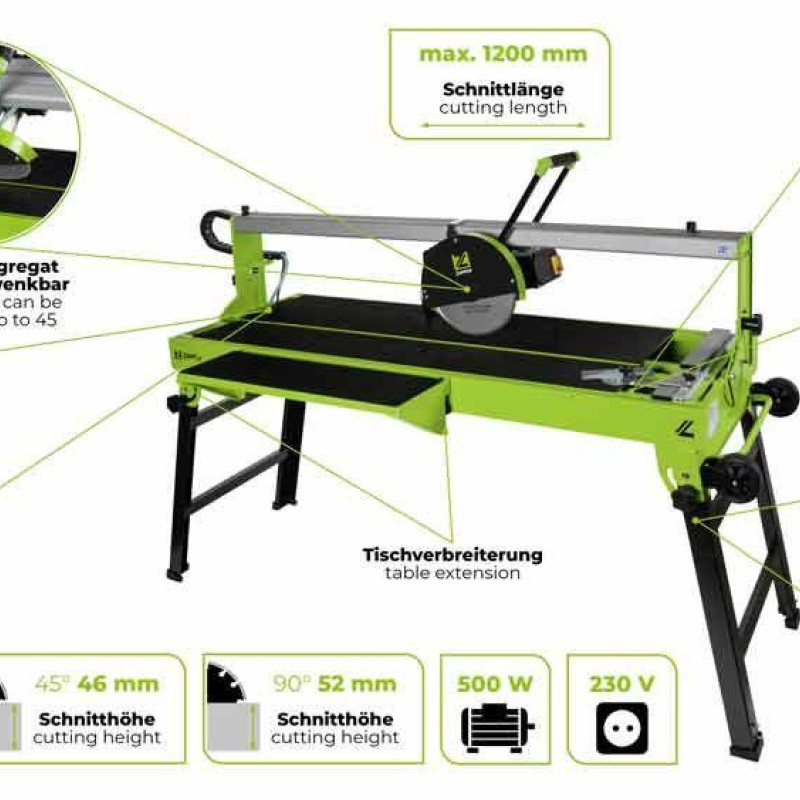 Плиткорізний верстат Zipper ZI-FS250-1200 Плиткорізний верстат Zipper ZI-FS250-1200