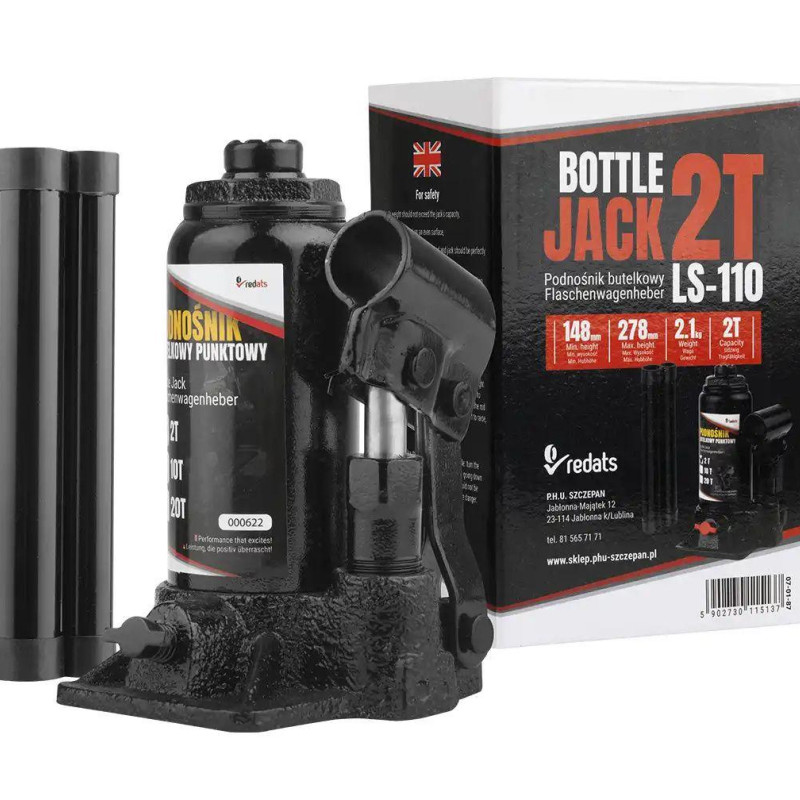 Пляшковий домкрат 2 т REDATS LS-110 Пляшковий домкрат 2 т REDATS LS-110