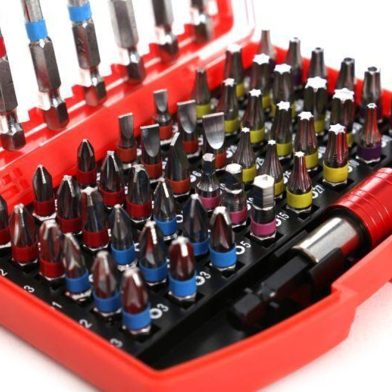 Набір біт з 56 предметів TORX, 1/4 - 25мм, 75мм TAGRED TA1206 Набір біт з 56 предметів TORX, 1/4 - 25мм, 75мм TAGRED TA1206