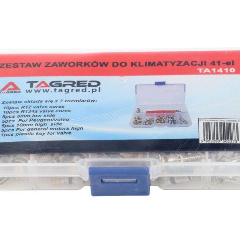 Комплект клапанів для автокондиціонера, 41 шт TAGRED TA1410 Комплект клапанів для автокондиціонера, 41 шт TAGRED TA1410