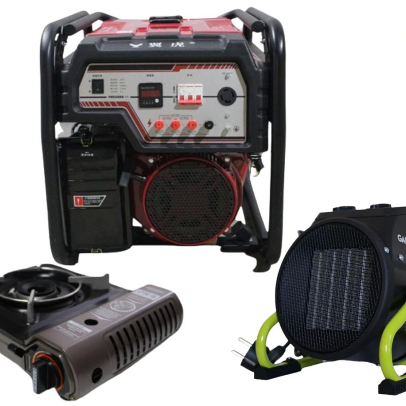 Бензиновий генератор EF Power YH6500S-IV + газова плитка Orcamp CK-505 + електричний обігрівач Gardyer HE2000 Бензиновий генератор EF Power YH6500S-IV + газова плитка Orcamp CK-505 + електричний обігрівач Gardyer HE2000