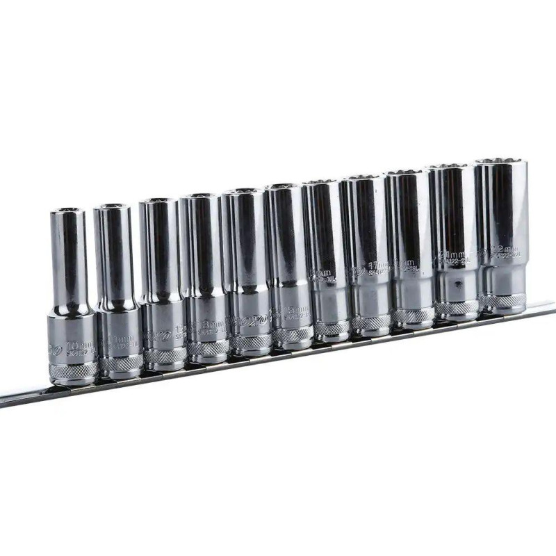 Довгі головки 1/2" 78 мм, комплект 11шт BOXO Довгі головки 1/2" 78 мм, комплект 11шт BOXO