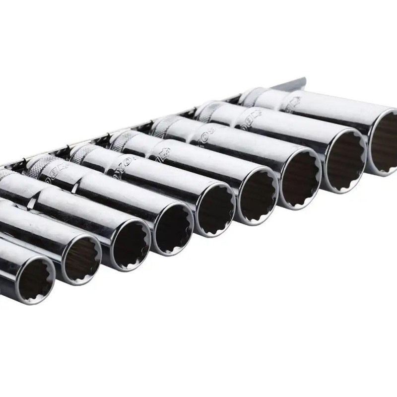 Довгі головки 1/2" 78 мм, комплект 11шт BOXO Довгі головки 1/2" 78 мм, комплект 11шт BOXO