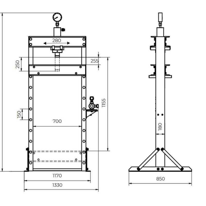 Прес гідравлічний Holzmann WP75ECO Прес гідравлічний Holzmann WP75ECO